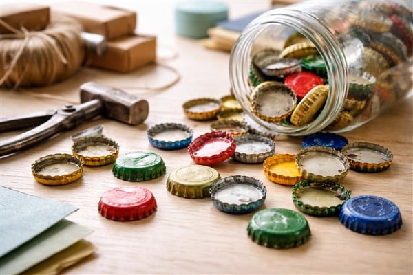 3 Bastelideen für Kronkorken