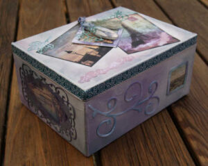 Zigarrenkiste im Shabby Chic Stil