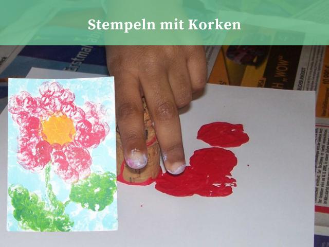 Stempeln mit Korken