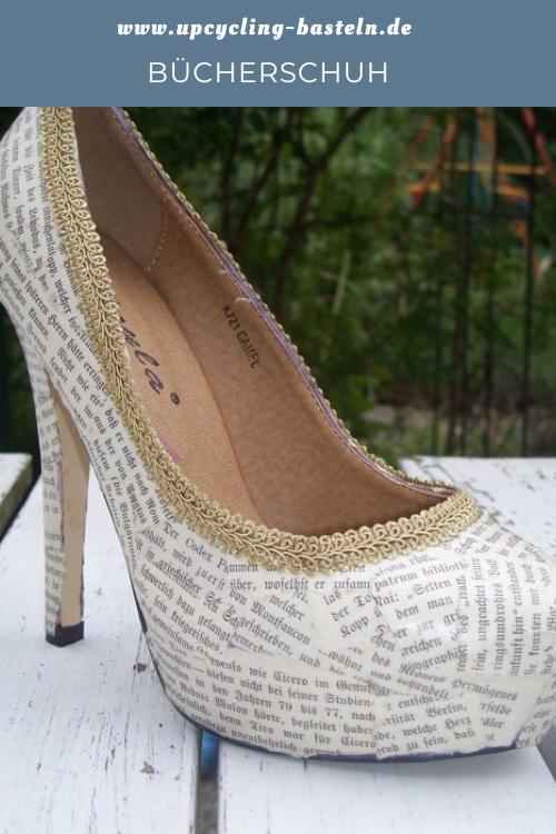 High-Heels mit Buchseiten pimpen