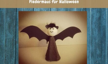 Basteln mit Eierkarton: Eine niedliche Fledermaus für Halloween