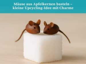 Mäuse aus Apfelkernen basteln – kleine Upcycling-Idee mit Charme
