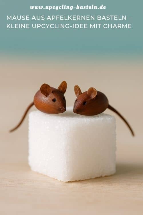 Mäuse aus Apfelkernen basteln – kleine Upcycling-Idee mit Charme