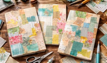 Fauxdori-Cover aus Frankenpaper – Upcycling mit Papier- und Stoffresten