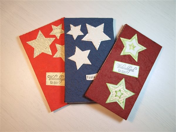 Nachhaltige Weihnachts-Zauberkarten aus Restmaterial basteln