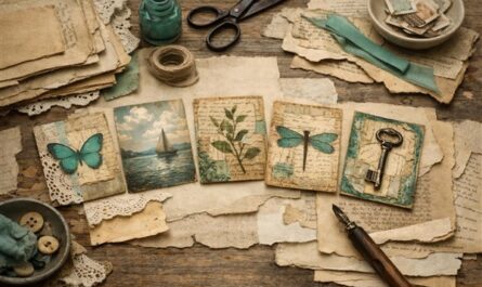 Artist Trading Cards aus alten Buchseiten gestalten