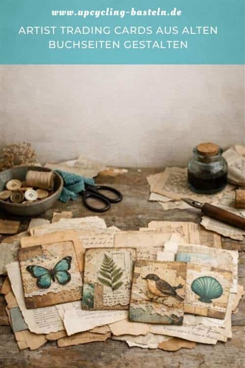 Artist Trading Cards aus alten Buchseiten gestalten