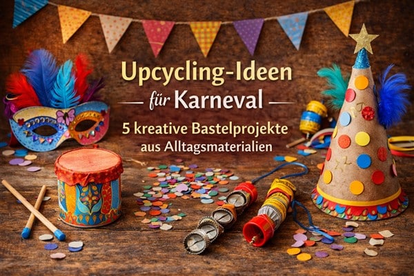 Upcycling-Ideen für Karneval: 5 kreative Bastelprojekte aus Alltagsmaterialien