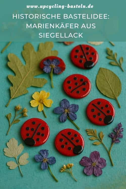 Historische Bastelidee: Marienkäfer aus Siegellack