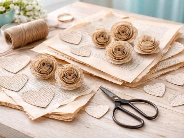Basteln mit alten Buchseiten: 10 Ideen für Papierprojekte mit Charakter