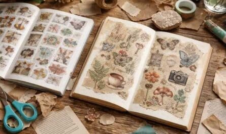 Sticker verwenden: So arbeitest du mit alten Papieren, Buchseiten und Restmaterial