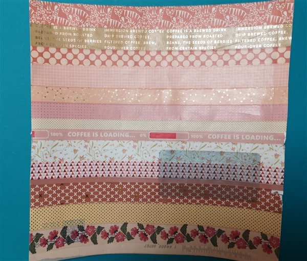 Washitape auf Altpapier – Frankenpaper aus Briefumschlägen