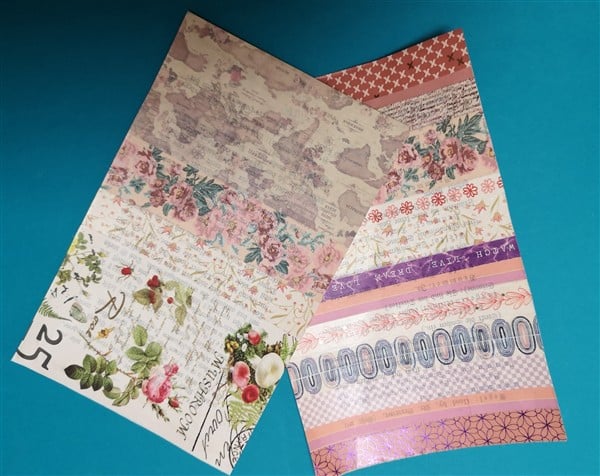 Washitape auf Altpapier – Frankenpaper aus Buchseiten