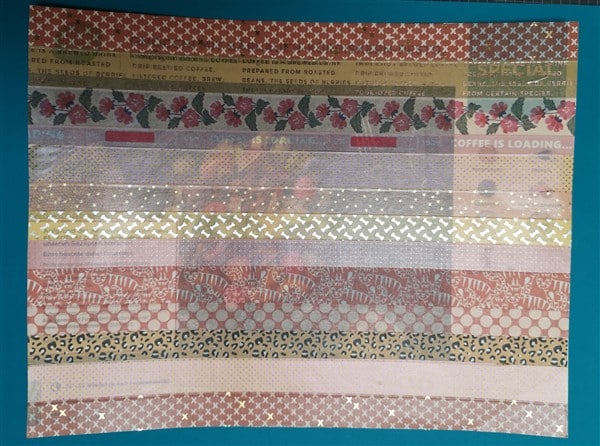 Washitape auf Altpapier – Frankenpaper aus Rezeptkarten