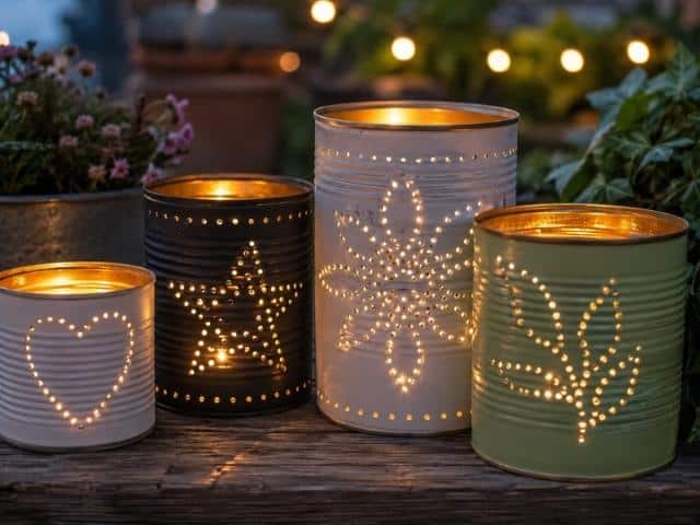 Windlichter aus Konservendosen: Einfache Upcycling-Ideen für den Alltag