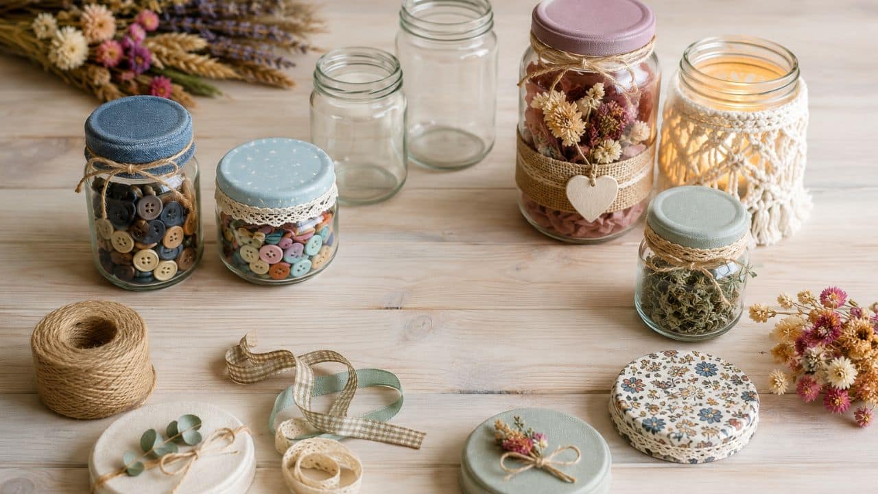 Schraubgläser upcyclen: 15 Ideen mit Glas und Deckel